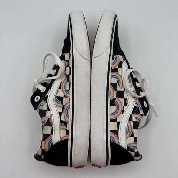 Vans Ward OTW Womens 9 Rainbow Checkerboard Black White Low Top Skate Shoes - Picture 5 of 9